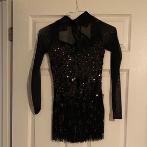 Weissman Black Sequin Long Tap Costume